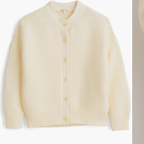 Alex Mill Women’s Button-Front Cardigan Sweater Cream Knit Size Small - Picture 8 of 15
